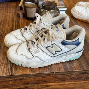 New Balance 550 Sneakers in Cream and Navy